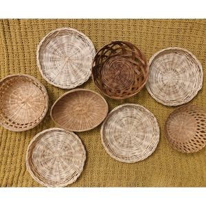 8 Wicker Boho Baskets